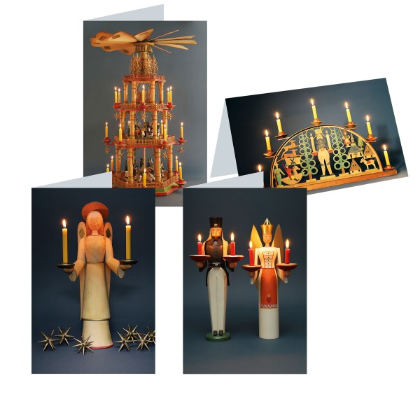 Briefkarten: Festliche Holzkunst aus dem Erzgebirge