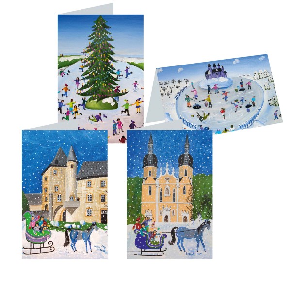 Briefkarten: Naive Weihnachstfreude