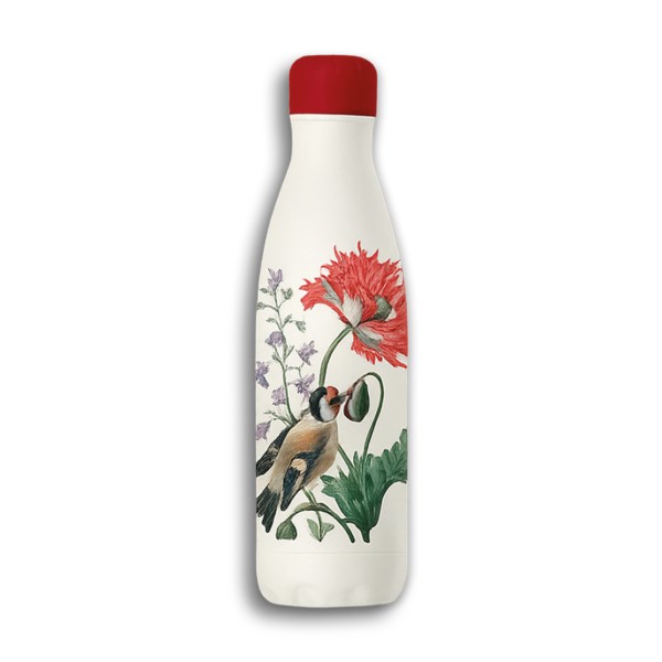 Thermosflasche „Merian: Stieglitz und Mohnblume“