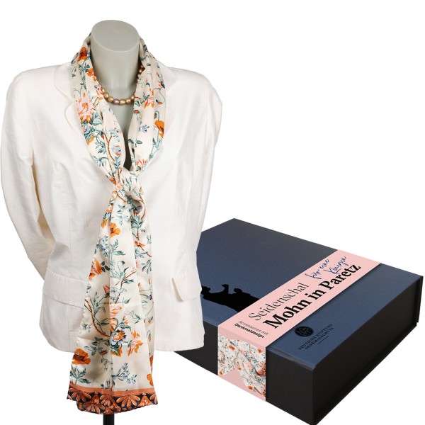 Seidenschal "Mohn in Paretz" (in Geschenkbox)