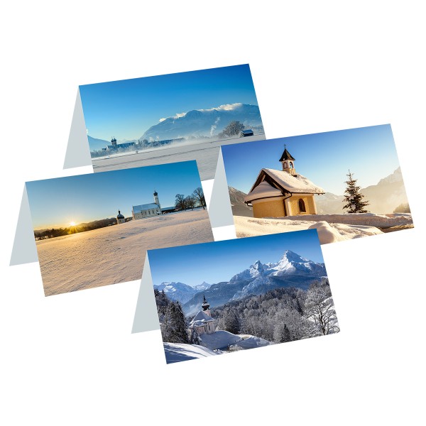 Briefkarten: Alpines Winterglück