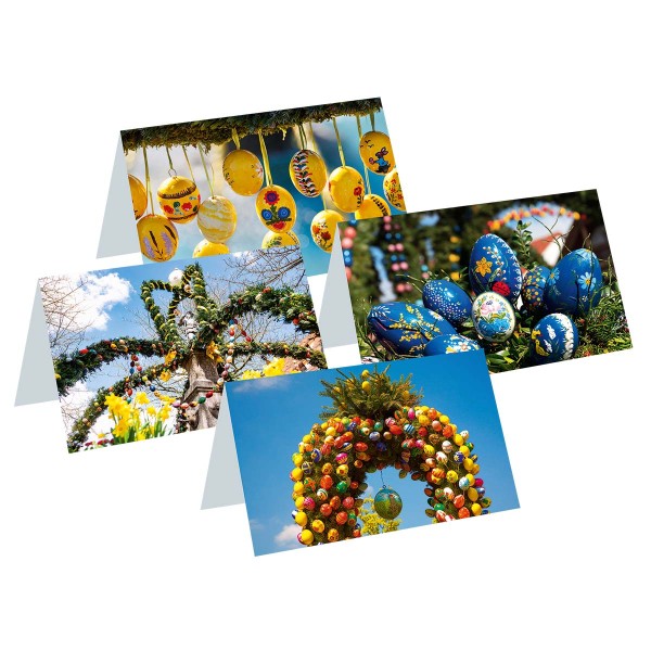 Briefkarten: Fröhliche Osterbrunnen